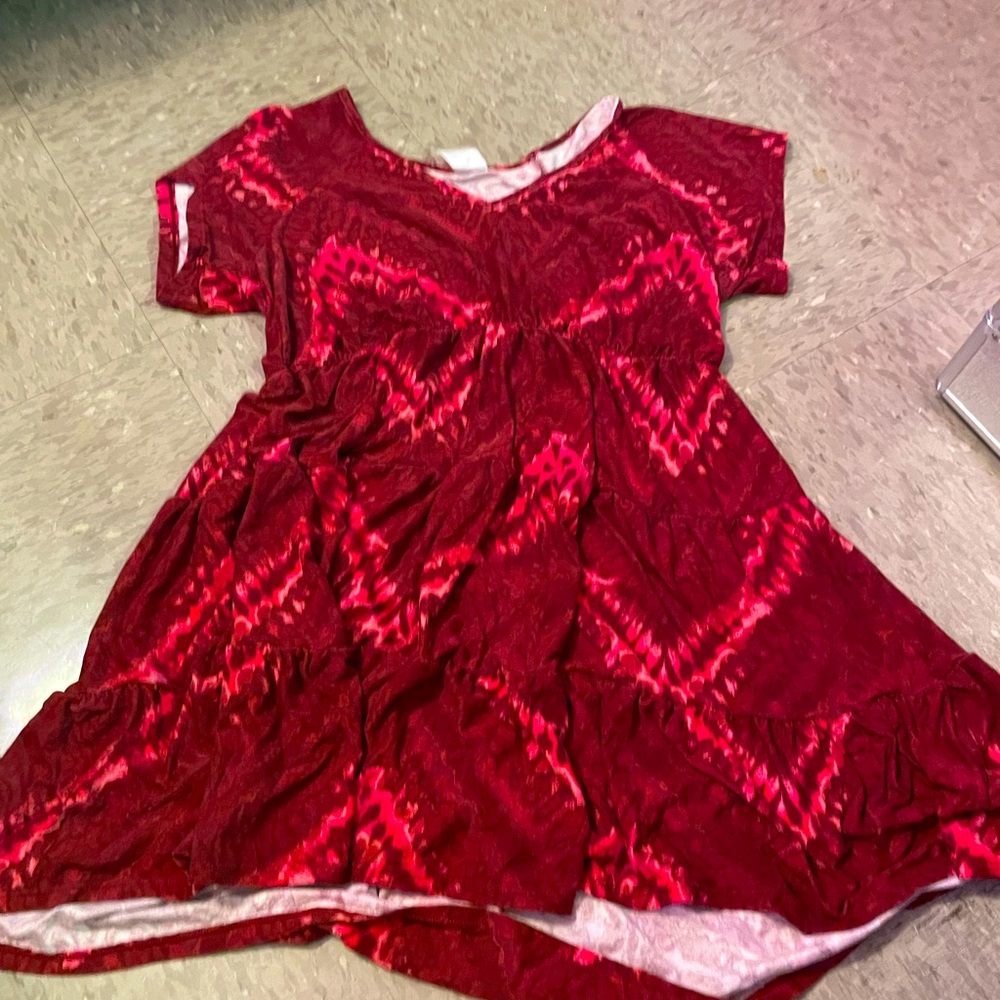 Tie-dye Red Sundress
